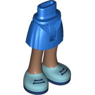 Image of part Minidoll Hips and Short Skirt with Medium Brown Legs, Medium Azure Shoes, Dark Blue Laces print