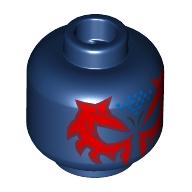 Minifig Head Spider-Man, Red Eye Mask, Blue Dots