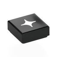 Tile 1 x 1 with White Star print