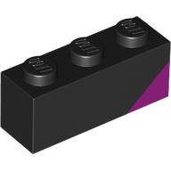 Brick 1 x 3 with Magenta Triangle print