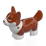Animal, Dog, Corgi with Partially Dark Orange Fur print