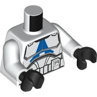 Torso, White Arms, Black Hands with print