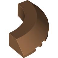Brick Round Corner 5 x 5 x 1 Slope, Bottom Cut Outs, No Studs, Flat Top