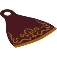 Neckwear Cape, One Top Hole with Orange Decorations print