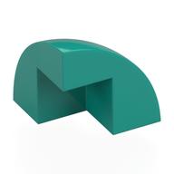 Brick Round Corner, Curved 2 x 2 x 1 2/3 Quarter Dome with 1 Cutout