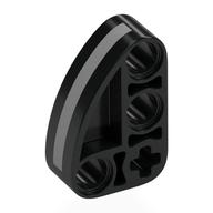 Technic Beam 2 x 3 L-Shape with Quarter Ellipse Thick with Silver Stripe print