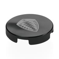 Tile Round 2 x 2 with Silver Koenigsegg Logo print