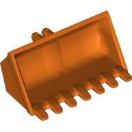 Construction Vehicle Bucket 3 x 6 with Hinge, Reinforced Center