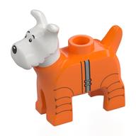 Dog, Snowy with White Head, Retro Space Suit print