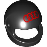 Helmet, Standard with Red Audi Logo print