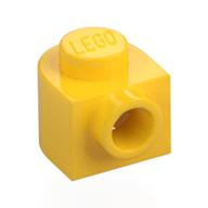 Plate Special 1 x 1 x 2/3 Half Round with Side Stud Yellow