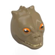Minifig Head Special, Trandoshan, Orange Eyes, White Pupils Print (Bossk)