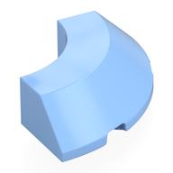 Brick Round Corner 4 x 4 x 1 with Bottom Cut Outs, No Studs, Flat Top