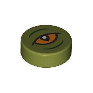 Tile Round 1 x 1 with Dewback Eye print