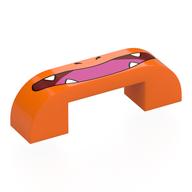 Brick Curved Double 1 x 4 with 1 x 2 x 2/3 Cutout with print