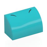 Brick Curved 1 x 2 x 1 No Studs with print