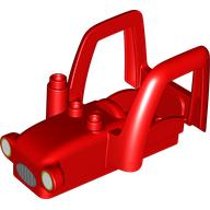 Duplo Car Body Tractor with 2 Studs, Exhaust Pipe with Round Grill, and White Headlights print