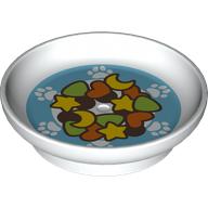 Duplo Dish with Hearts, Stars, Moons, and Triangles Print