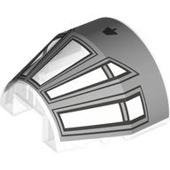 Windscreen 5 x 6 22 2/3, Curved Top with Millennium Falcon Cockpit print