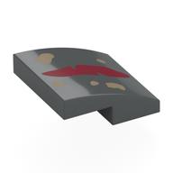 Brick Curved 2 x 2 x 2/3 with print