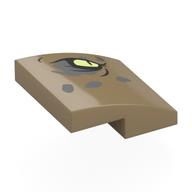 Brick Curved 2 x 2 x 2/3 with print