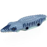 Animal Body Part, Dinosaur, Mosasaurus Body with Dark Blue Markings, Light Aqua Belly print