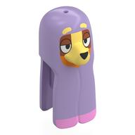 Minifig Head Special Dog with Blanket Lavender with Brown Face, Bright Light Yellow Nose, Eyebrows print