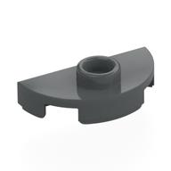 Plate Round 1 x 2 Half Circle with Stud (Jumper)