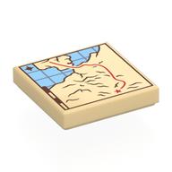 Tile 2 x 2 with print
