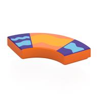 Tile 2 x 2 Curved, Macaroni with print