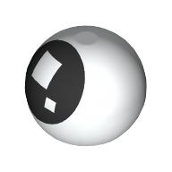 Technic Ball Joint with Black Eye, White Square Pupils (Brickheadz) print