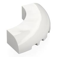 Brick Round Corner 5 x 5 x 1 Curved, Bottom Cut Outs, No Studs, 9 Bottom Tubes