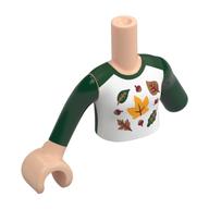 Minidoll Torso with Left Limb Reduction, Light Nougat Arms and Hand with print