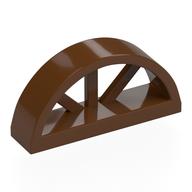 Window 1 x 4 x 1 2/3 with Spoked Rounded Top