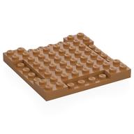 Plate Special 8 x 8 x 2/3 with Four 1 x 4 Recessed Edges