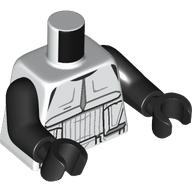 Torso, Black Arms and Hands with print