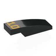 Slope Curved 3 x 1 x 2/3 with Gold '10' print
