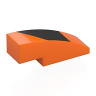 Slope Curved 3 x 1 No Studs with print