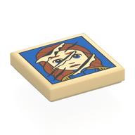 Tile 2 x 2 with print