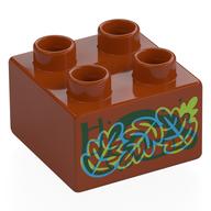 Duplo Brick 2 x 2 with print