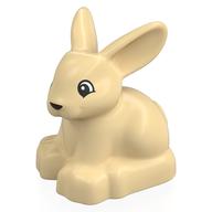Duplo Animal Rabbit with Head Raised and Black Nose Print