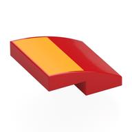Brick Curved 2 x 2 x 2/3 with print