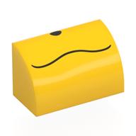 Brick Curved 1 x 2 x 1 No Studs with print