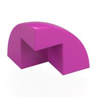 Brick Round Corner, Curved 2 x 2 x 1 2/3 Quarter Dome with 1 Cutout