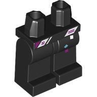 Hips and Black Legs with White Parallelograms, Magenta/Azure Shapes print