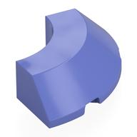 Brick Round Corner 4 x 4 x 1 with Bottom Cut Outs, No Studs, Flat Top