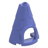 Tower Roof 2 x 4 x 4 Half Cone Shaped with Roof Tiles and Window