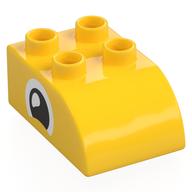 Duplo Brick 2 x 3 with Curved Top with print