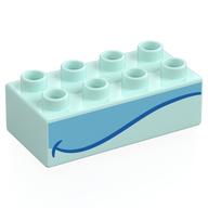 Duplo Brick 2 x 4 with print
