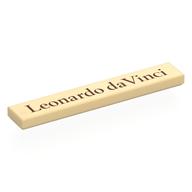 Tile 1 x 6 with 'Leonardo da Vinci' print